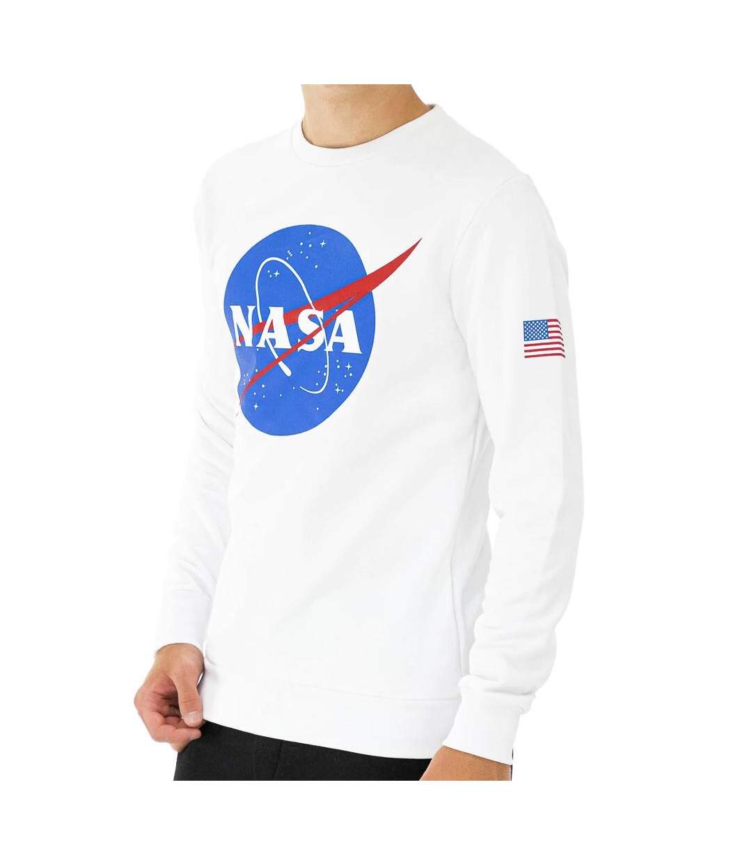 Sweat Blanc Homme Nasa 50S - L