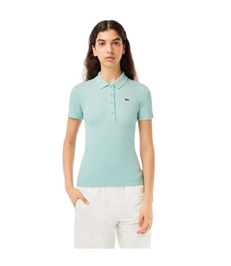 Polo Manches Courtes L.12.d Femme Turquoise Pâle Lacoste