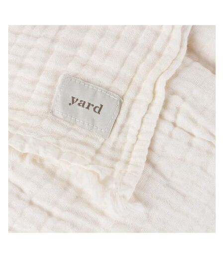 Lark cotton crinkled throw white Yard