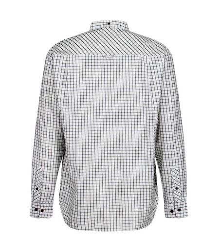 Mens tattersall checked shirt white/green Regatta