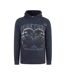 Mens Graphic Print Cotton Hoodie Acid Black Firetrap-1