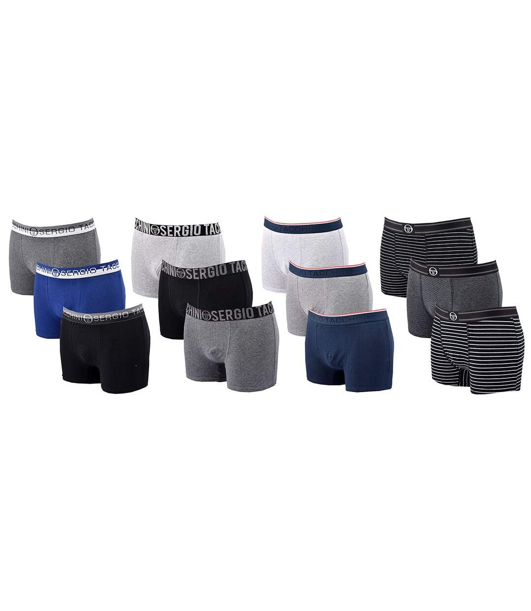 Boxer Homme SERGIO TACCHINI Lot de 12 Pack de 12 Boxers TACCHINI-1