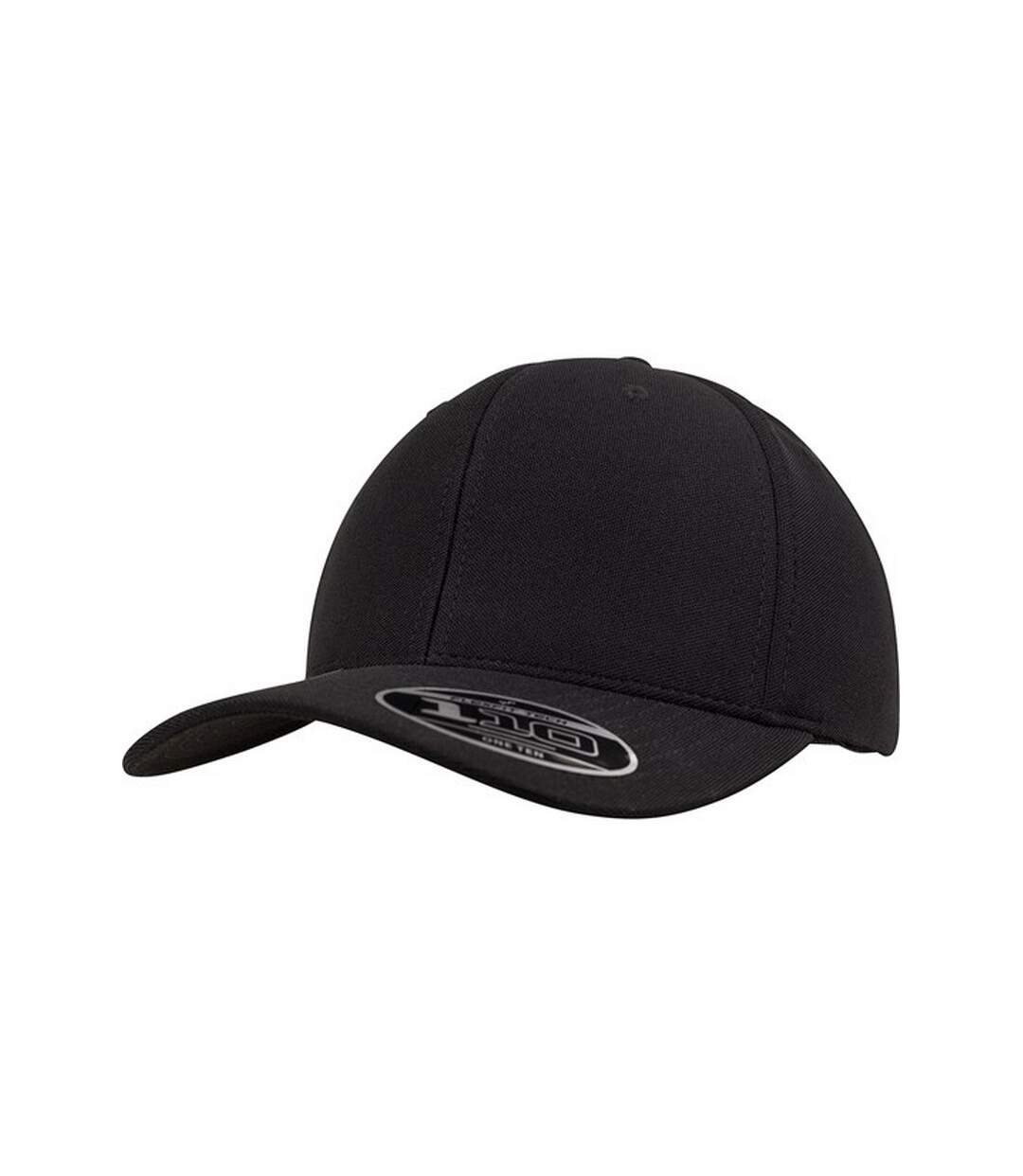 110 Cool & Dry Mini Pique Cap Black Flexfit-1