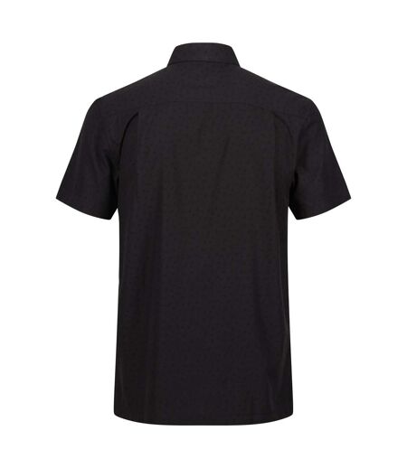 Regatta Mens Mindano VII Floral Short-Sleeved Shirt (Ash)