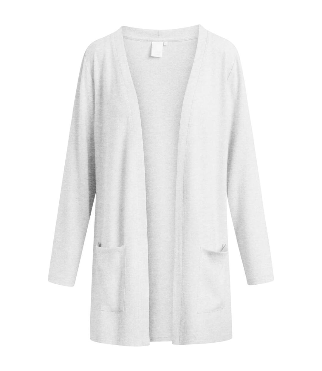 Womens/ladies Plain Cardigan Grey Melange CCDK Copenhagen-2