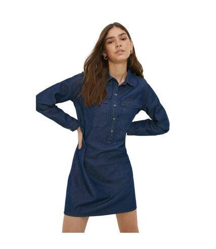 Robe chemisier courte femme indigo délavé Dorothy Perkins