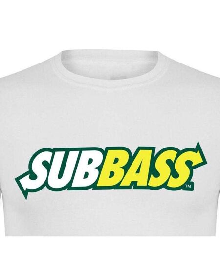 Unisex Adult Subbass T-shirt White AWD