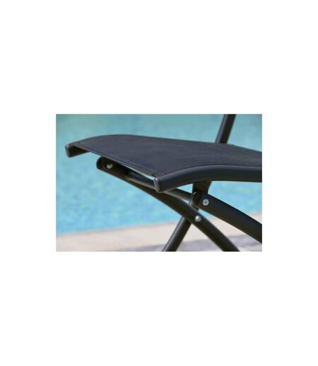 Chaise de Jardin Pliante Boston 82cm Gris Anthracite