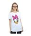 Disney Femme/Ladies - T-shirt en coton boyfriend à tête de canard marguerite peinte (Blanc) - UTBI36443-2