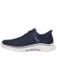 Womens/ladies go walk 7-valin trainers navy/lavender Skechers