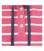 Womens/ladies Striped Pique Sweatshirt Cherry Lazy Jacks-4