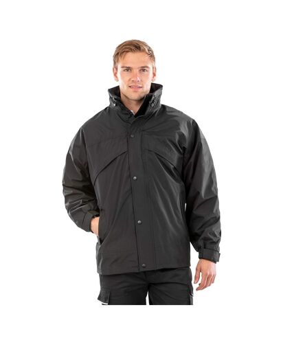 Mens zip and clip waterproof 3 in 1 jacket black Result