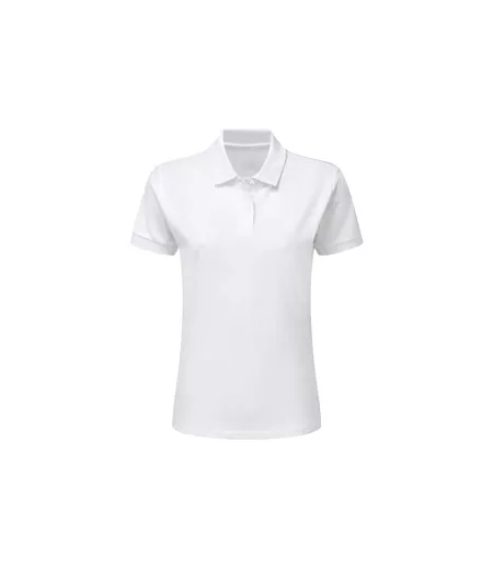 Polo À Manches Courtes  Pour Femme Blanc SG