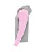Sweat À Capuche Badet Adulte Gris Chiné Rose Clair Roly-3