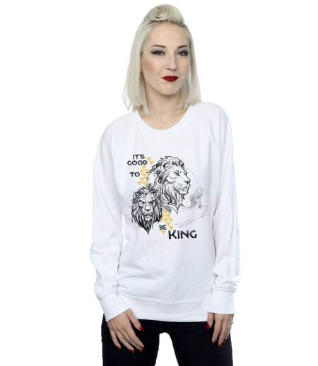 Disney Sweatshirt Womens/Ladies The Lion King Movie It's Good To Be King (Blanc) - UTBI22233