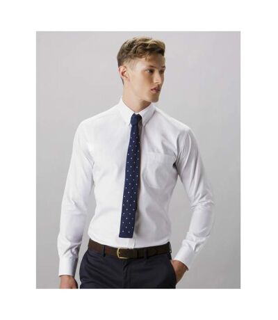 Kustom Kit Mens Long Sleeve Tailored Fit Premium Oxford Shirt (White) - UTBC1444