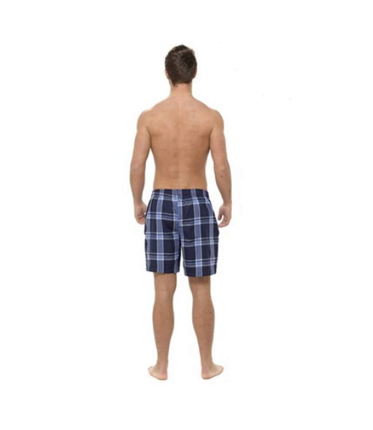 RJM Mens Checked Pajama Shorts (Pack of 2) (Grey Check) - UTUT904