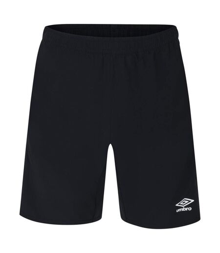 Umbro Mens Premier Woven Long Length Shorts (Black) - UTUO2184