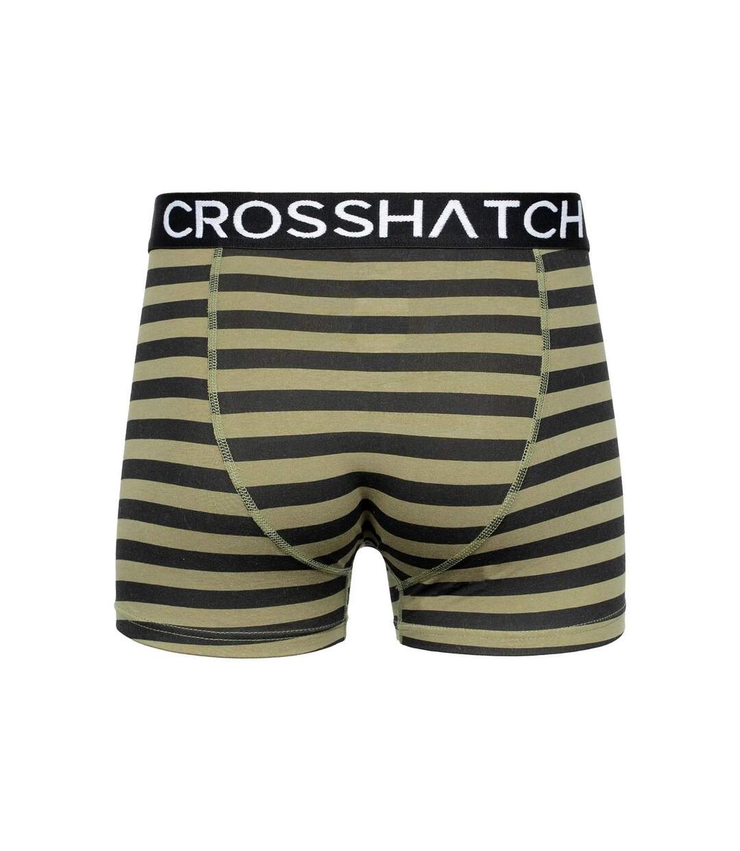 Pack of 3  Mens gridline boxer shorts  green Crosshatch-4