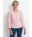 Veste courte sans col tissu effet tweed-1