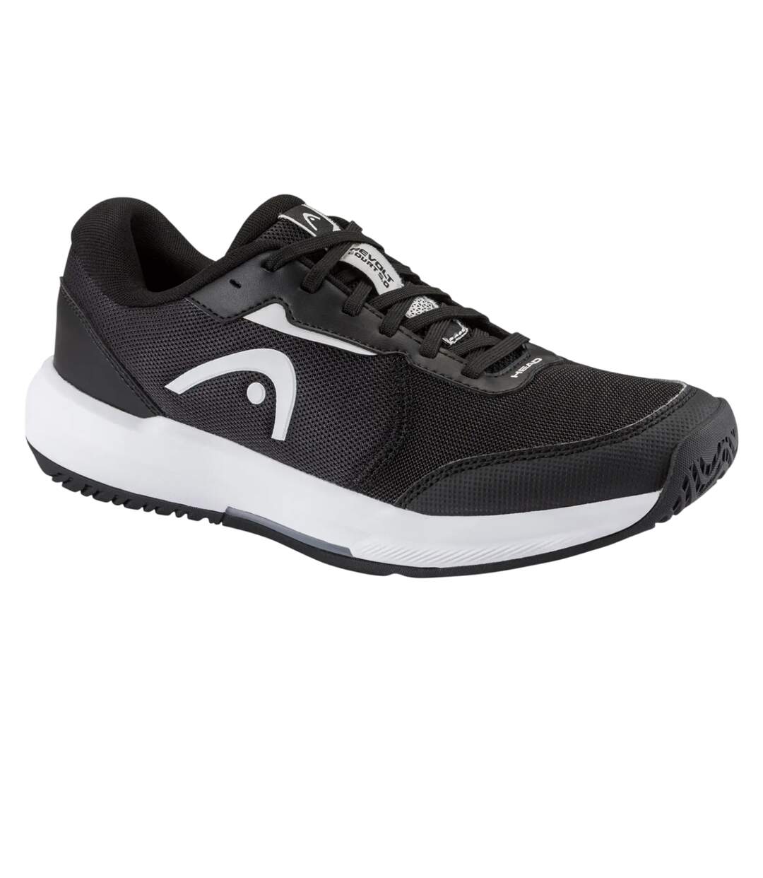 Womens/ladies Revolt Court 5.0 Tennis Shoes Black White Head-1