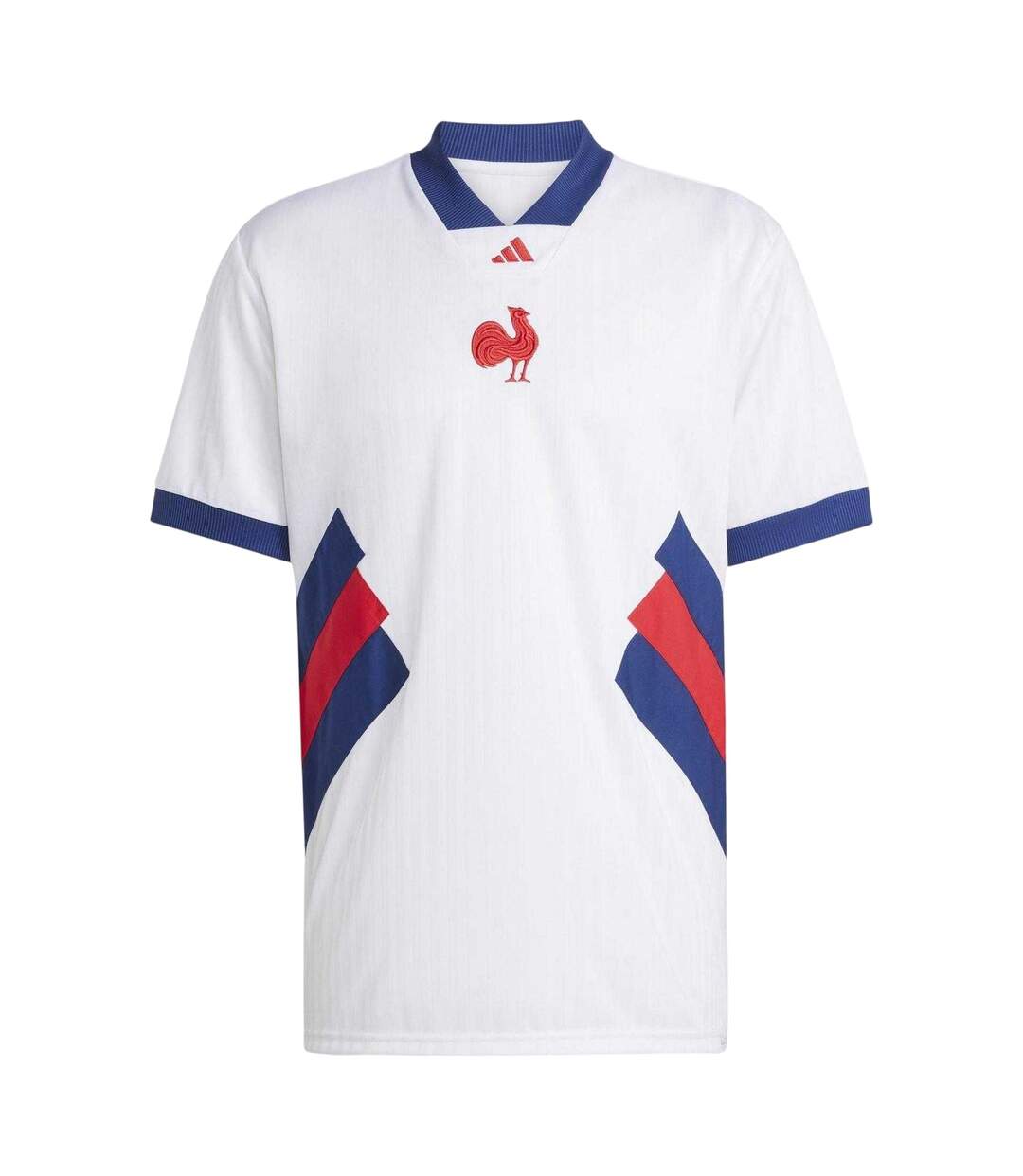 Haut De Rugby Manches Courtes Motif/style France Ffr Homme Blanc Adidas-1