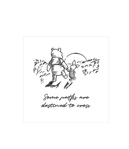 Winnie the Pooh - Imprimé PATHS (Noir / Blanc) (30 cm x 30 cm) - UTPM5319