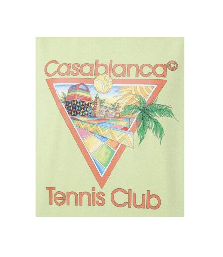 T-shirt Tennis Club Homme Vert Pâle Imprimé Casablanca
