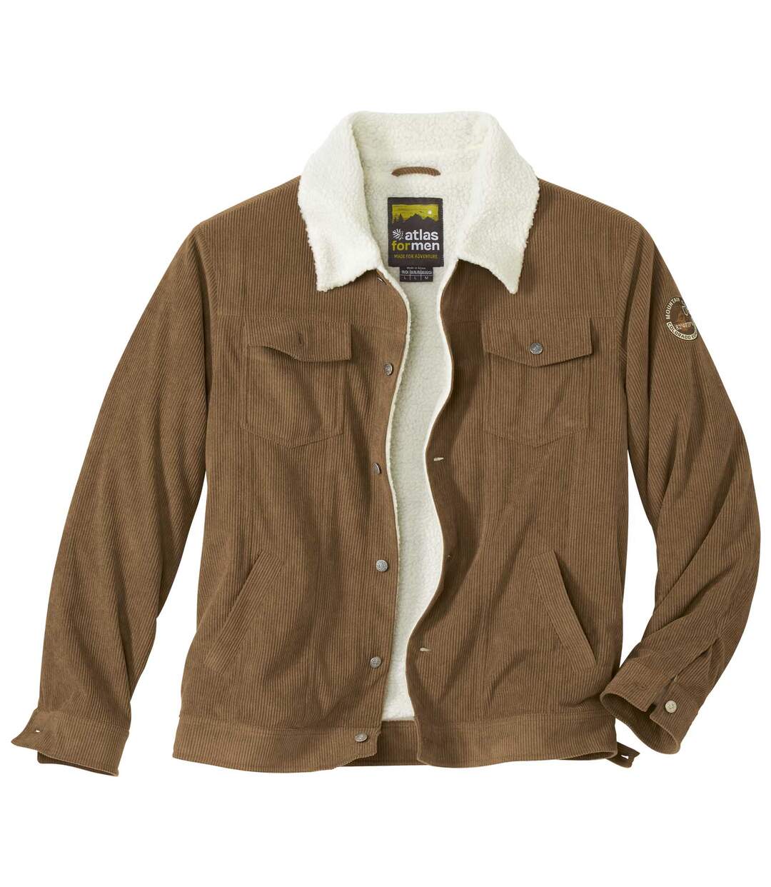 Fleece lined corduroy jacket mens best sale