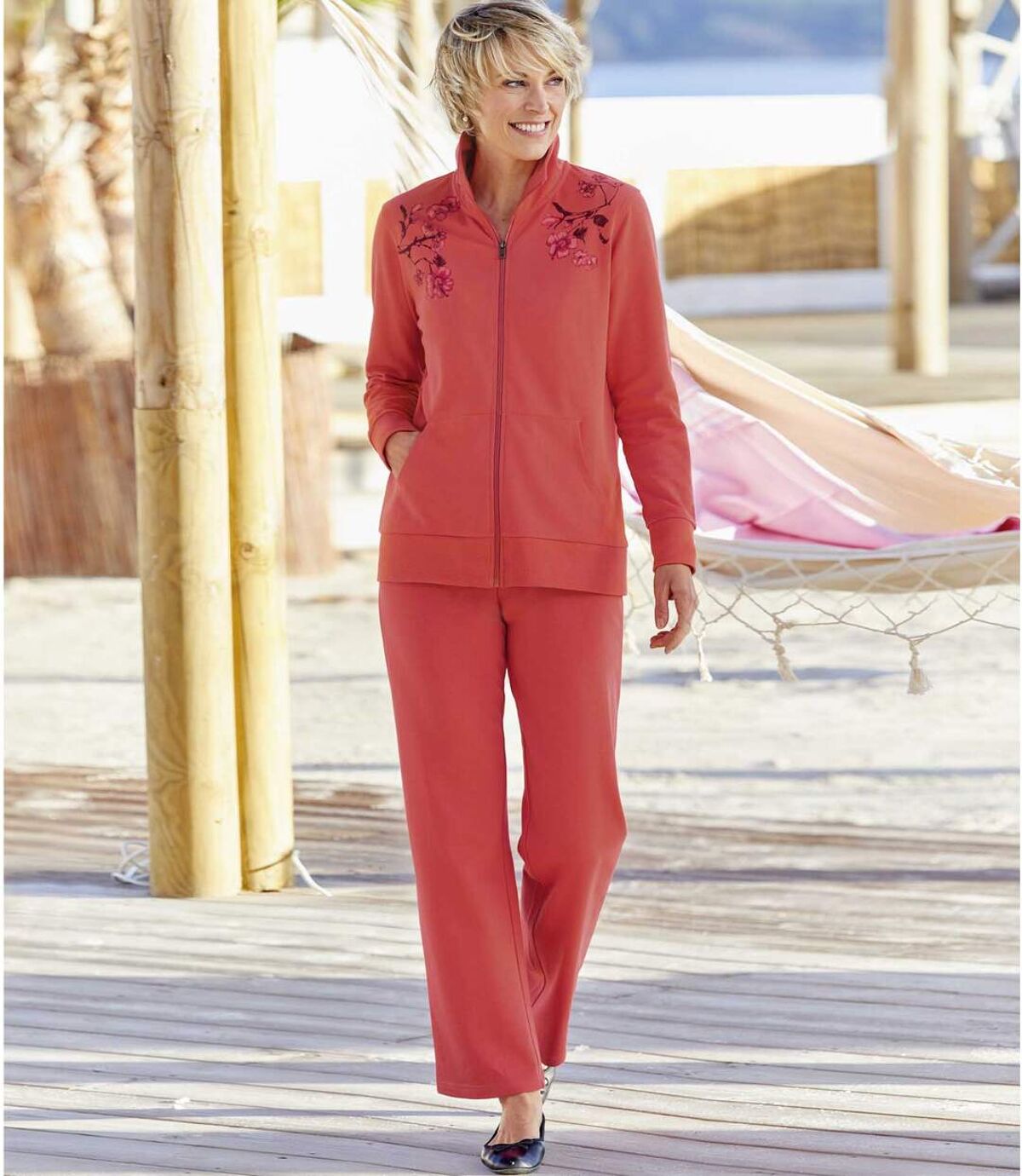 Women's Coral Pink Loungewear Set Atlas For Men