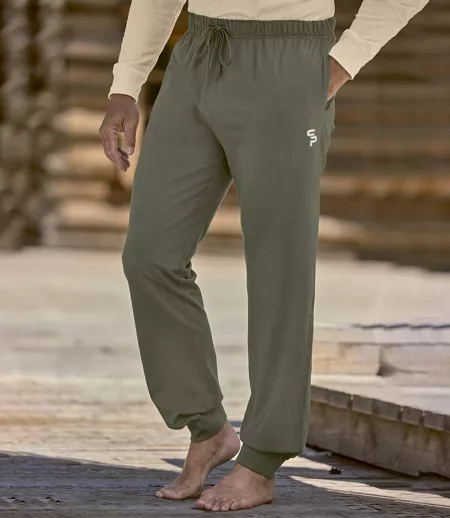 Men's Khaki Casual Cotton Trousers 