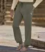 Men's Khaki Casual Cotton Trousers-2