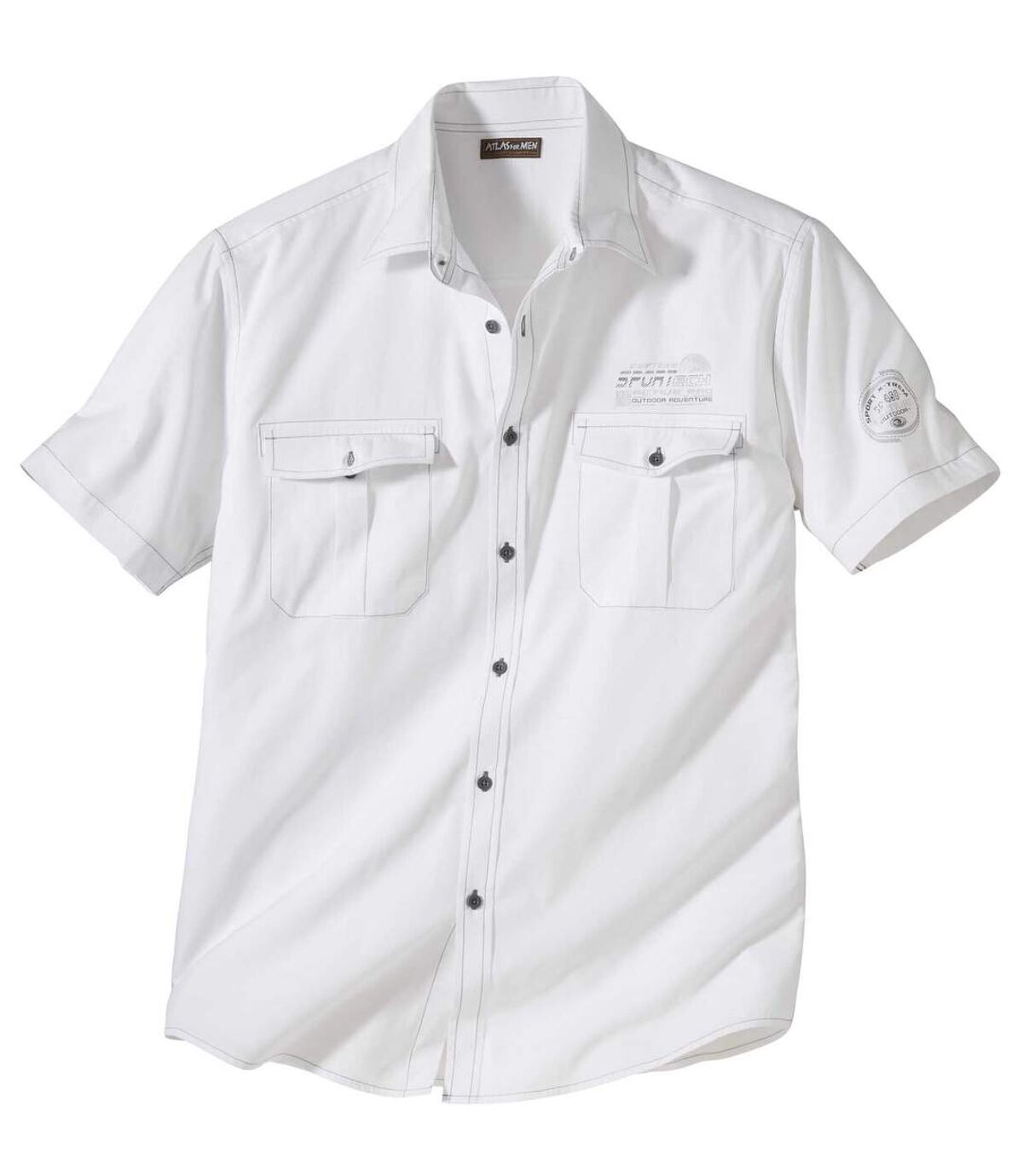 Men's White Pilot Style Shirt Atlas For Men