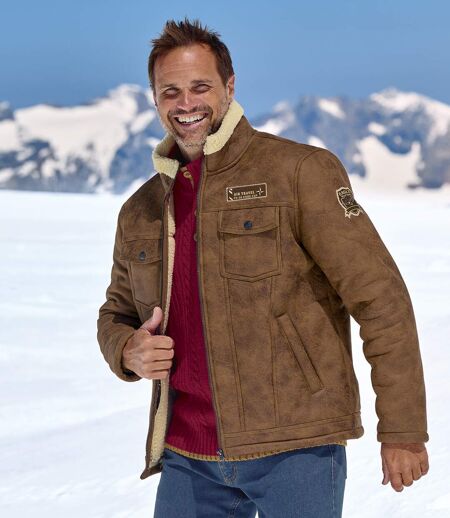 Le Blouson Aviateur Suédine Fourré Sherpa
