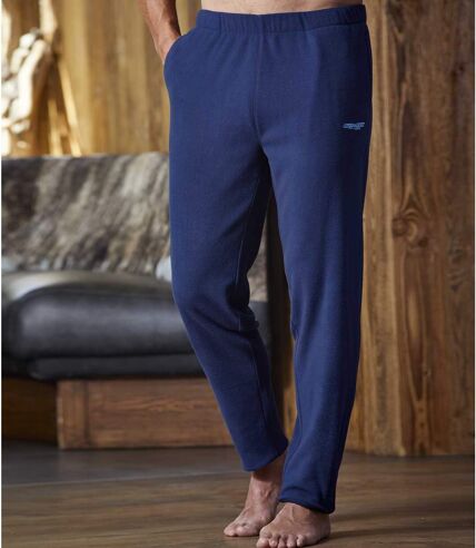 Men's Navy Microfleece Lounge Trousers