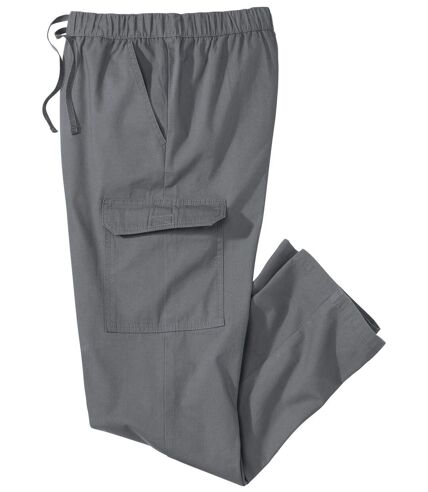Men's Grey Casual Cargo Pants 