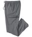 Men's Grey Casual Cargo Trousers 