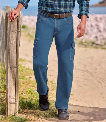 Jean Regular Cargo Bleu 