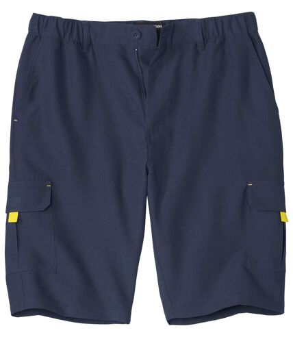 Men's Navy Microfiber Cargo Shorts 