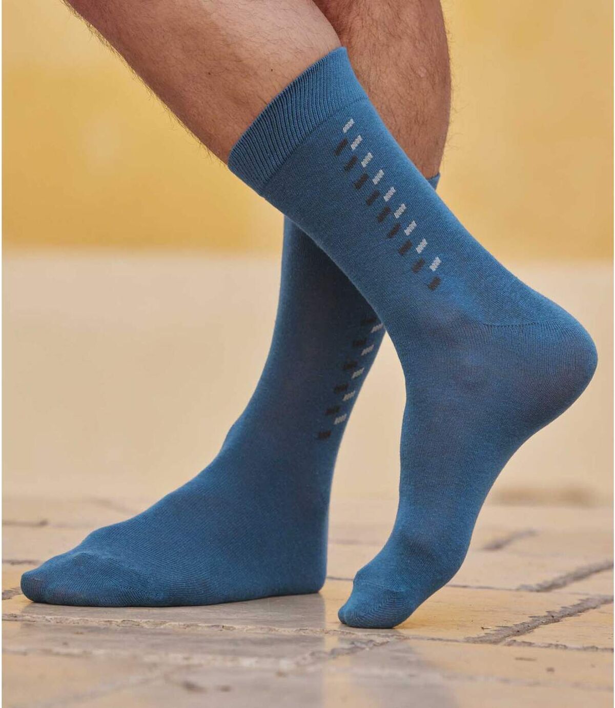 Set van 4 sokken  met jacquardmotief Atlas For Men