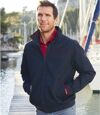 Men's Navy Twill Jacket - Full Zip Atlas For Men