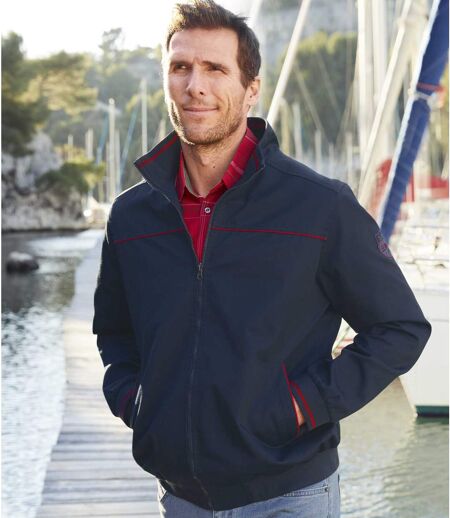 Men's Navy Twill Jacket - Full Zip