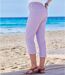 Women's Stretchy Capri Pants - Lilac