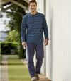 Gestreifter Schlafanzug mit Henleykragen Atlas For Men