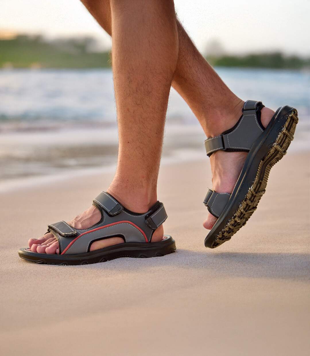 Comfortabele sandalen met klittenband-4