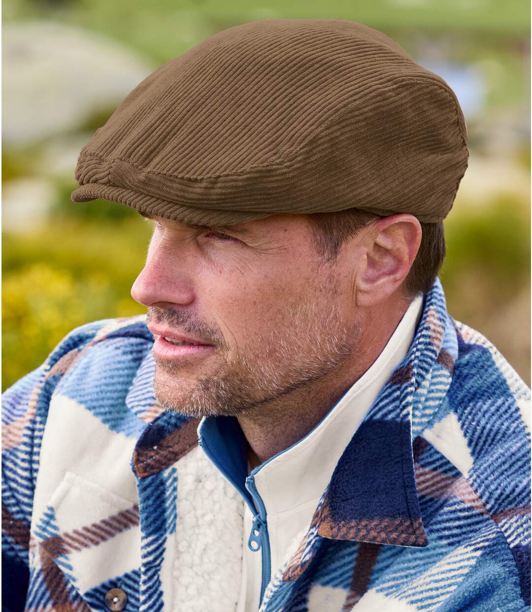 Mens brown flat cap online