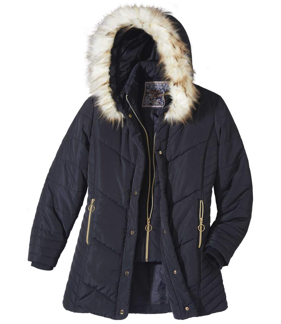 Donsjas Grand Froid met capuchon met imitatiebont-2
