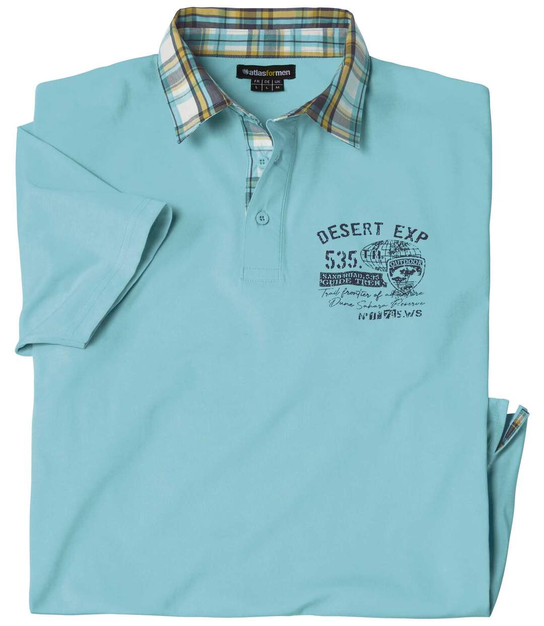 Men's Turquoise Polo Shirt-4