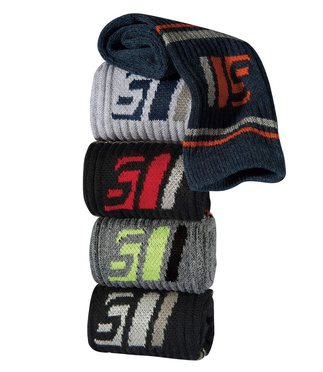 Lot de  5  Paires de Chaussettes Sport 