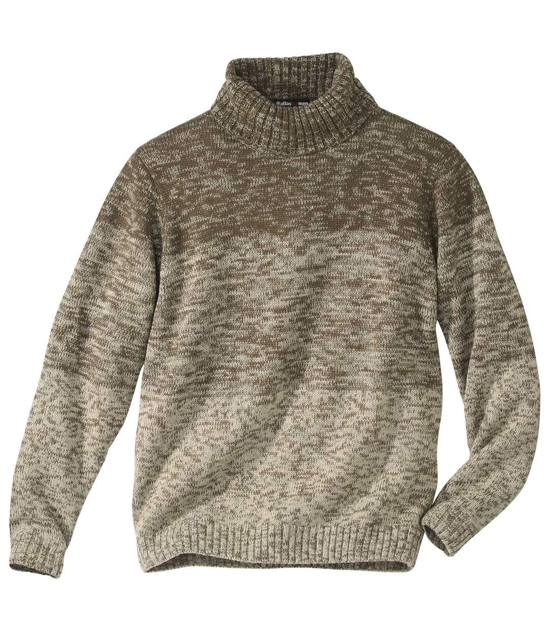 Men's Beige Turtleneck Sweater Atlas For Men